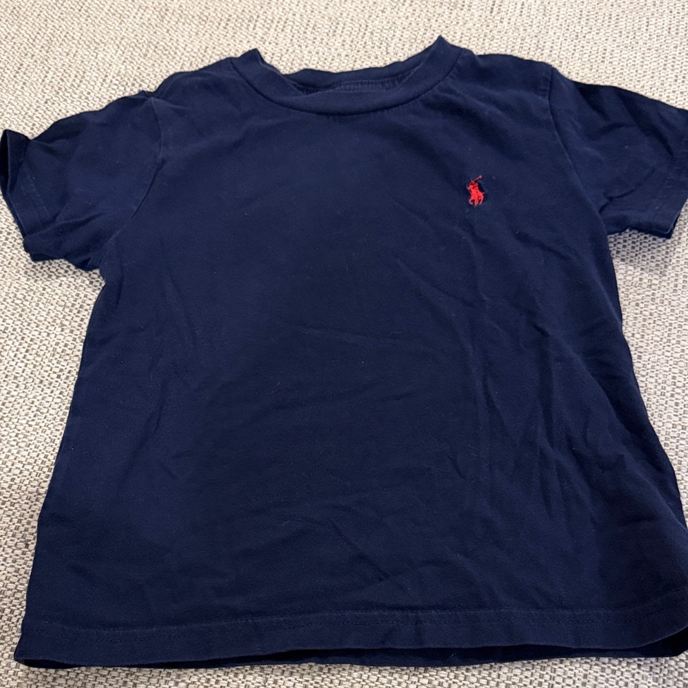 Polo by Ralph Lauren Navy Tee with Red Emblem